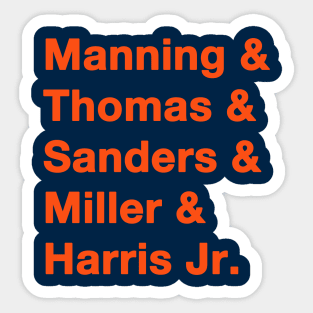 2015 Denver Broncos Orange Sticker